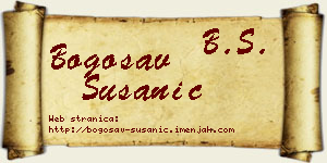Bogosav Susanić vizit kartica